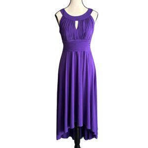 SANGRIA PURPLE DRESS WITH HIGH-LOW HEM, SZ. 8